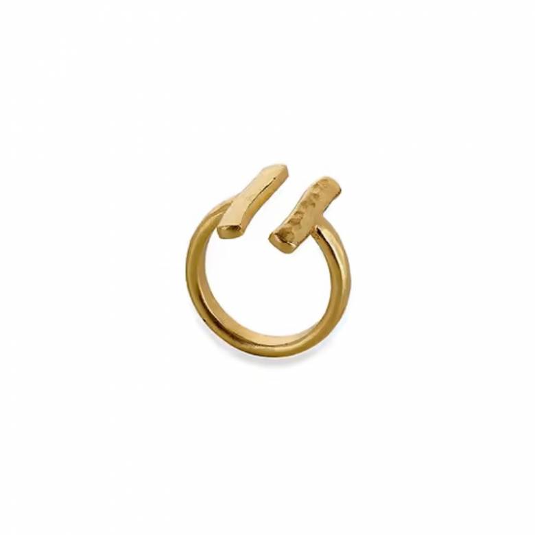 Atili Double Bar Ring In Gold