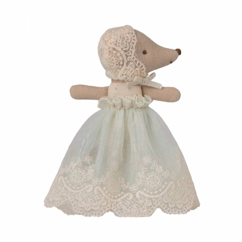 Baby Mouse In Gown In Mint By Maileg 3+