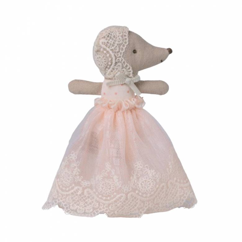 Baby Mouse In Gown In Powder By Maileg 3+