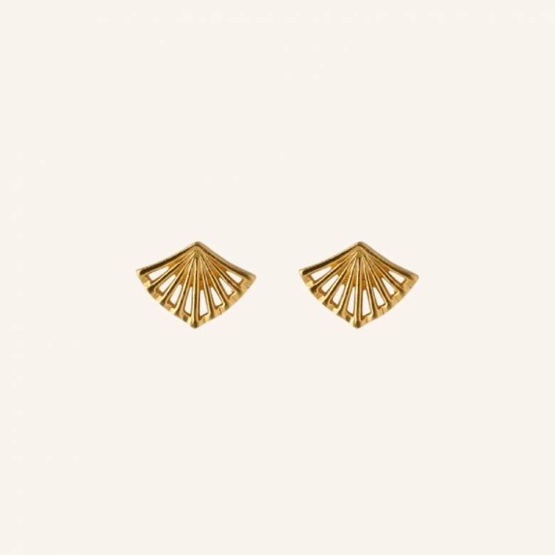 Ballerina Stud Earrings In Gold By Pernille Corydon