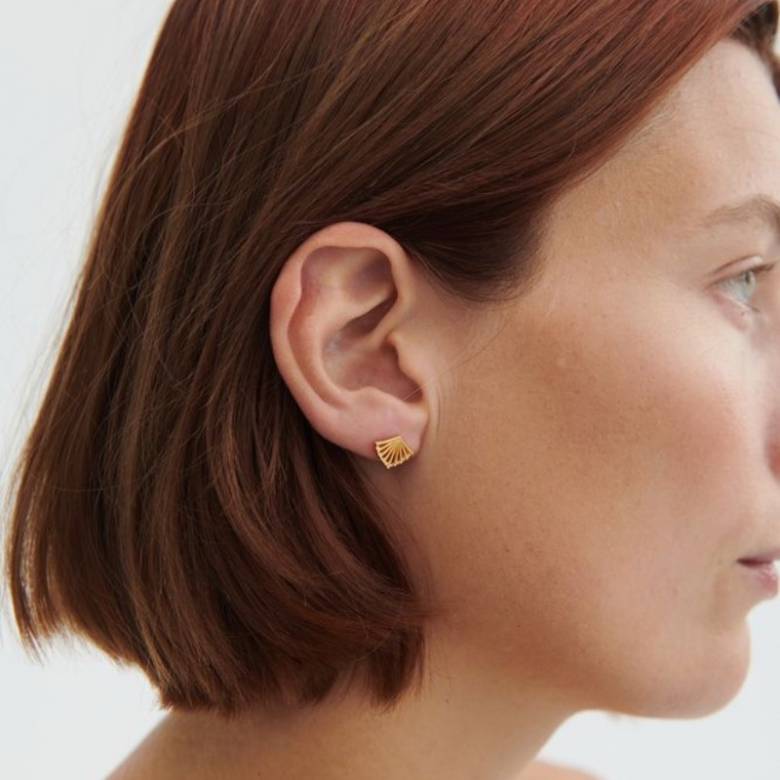 Ballerina Stud Earrings In Silver By Pernille Corydon