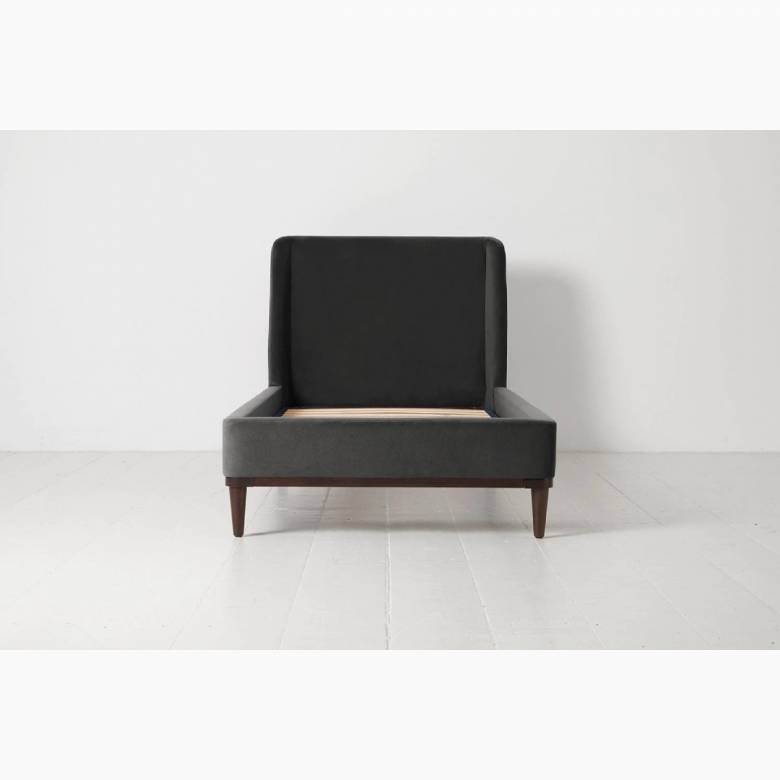 Swyft Bed 02 - Single Size Bed Frame - Velvet Charcoal