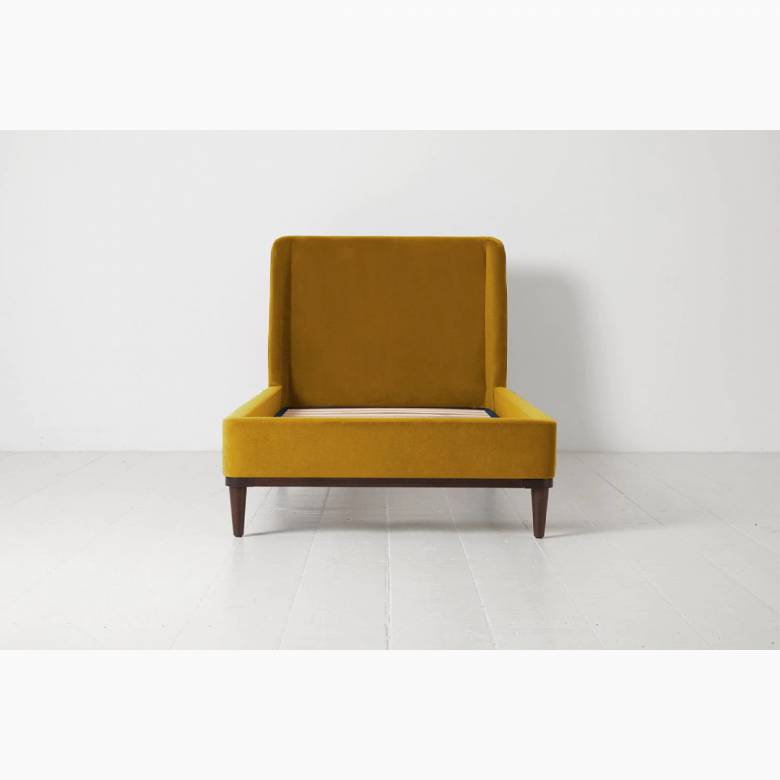 Swyft Bed 02 - Single Size Bed Frame - Velvet Mustard