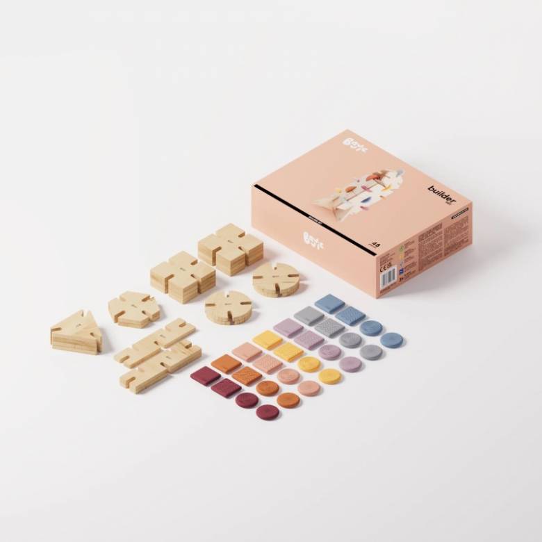 Bavvic Wooden Construction Toy - Builder Set