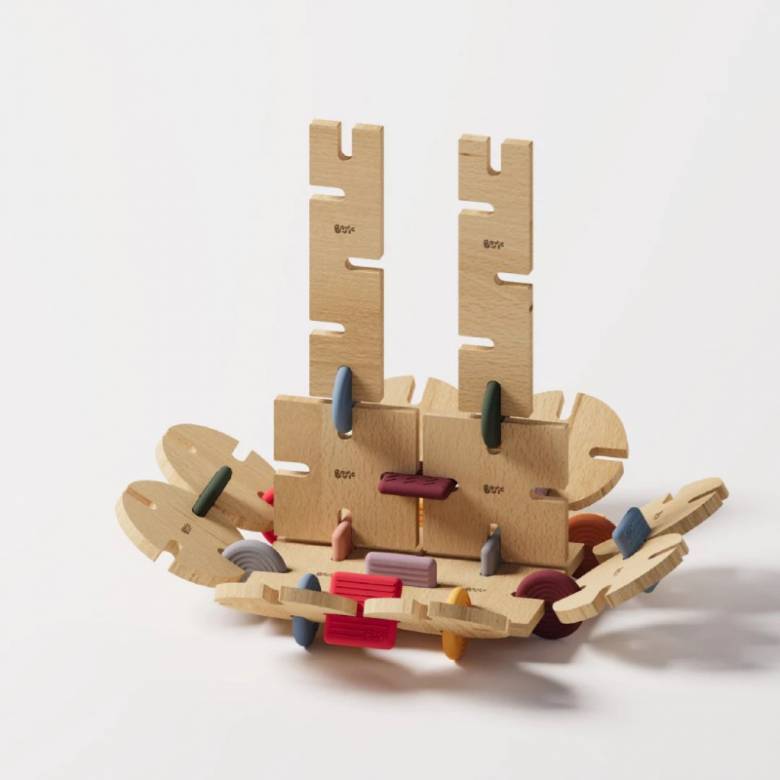 Bavvic Wooden Construction Toy - Dreamer Set