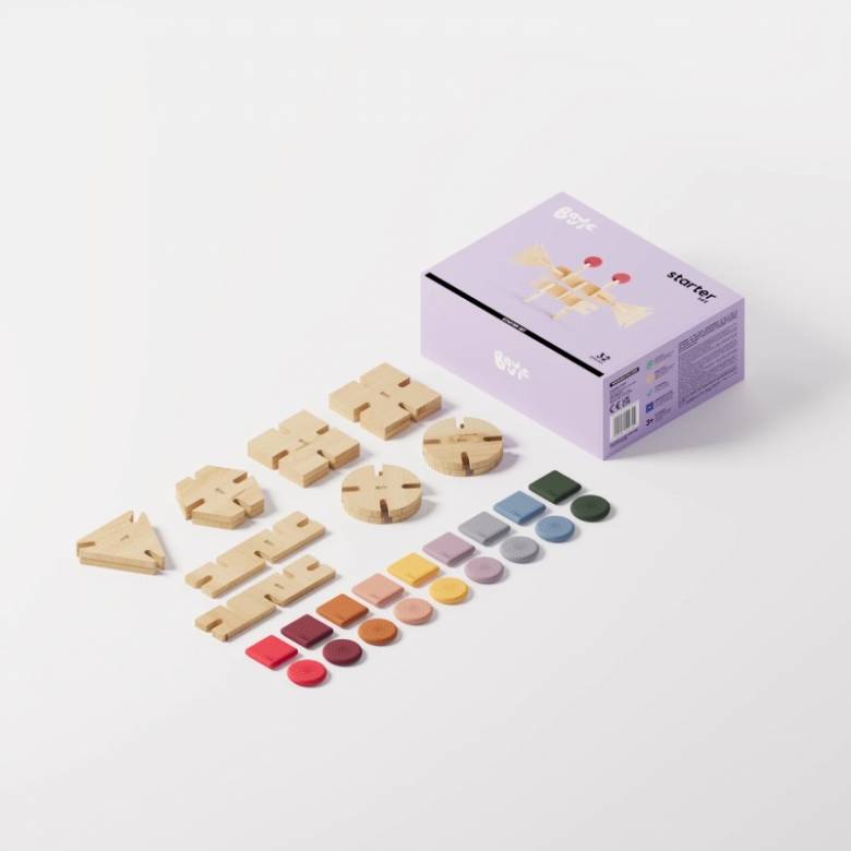 Bavvic Wooden Construction Toy - Starter Set