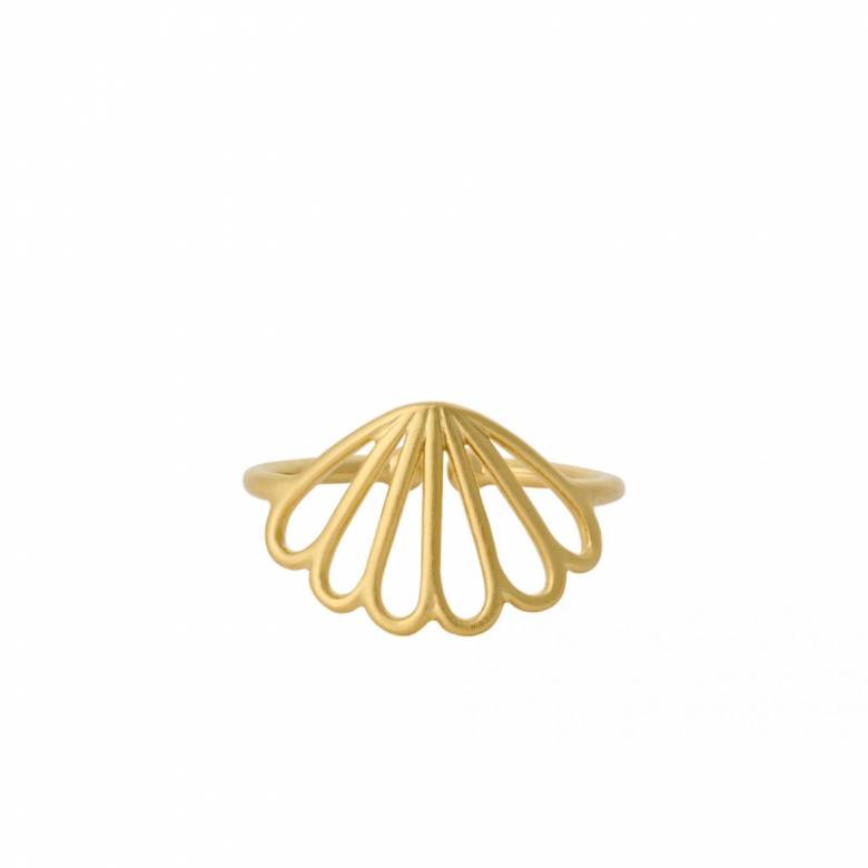 Bellis Adjustable Ring In Gold By Pernille Corydon