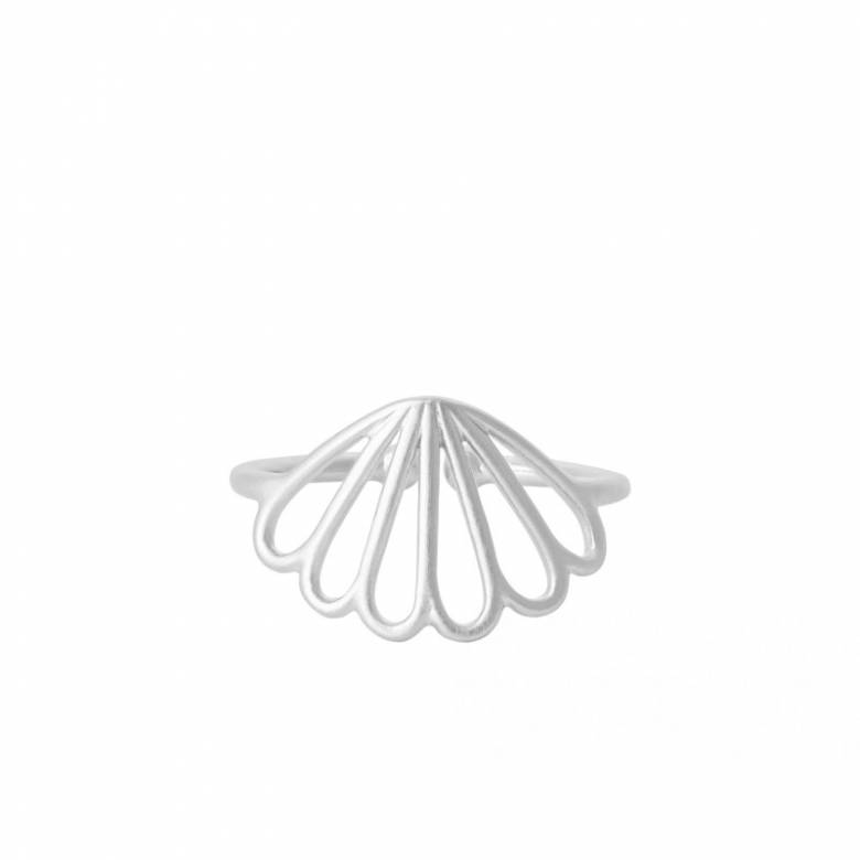 Bellis Adjustable Ring In Silver By Pernille Corydon