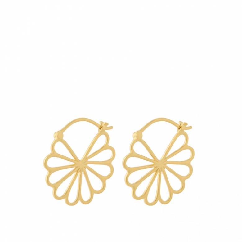 Bellis Hoop Earrings In Gold By Pernille Corydon