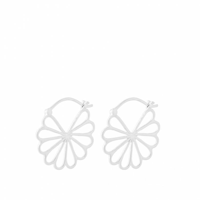 Bellis Hoop Earrings In Silver By Pernille Corydon