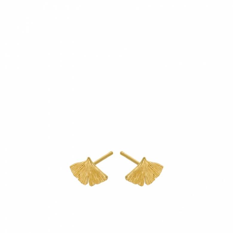 Biloba Stud Earrings In Gold By Pernille Corydon