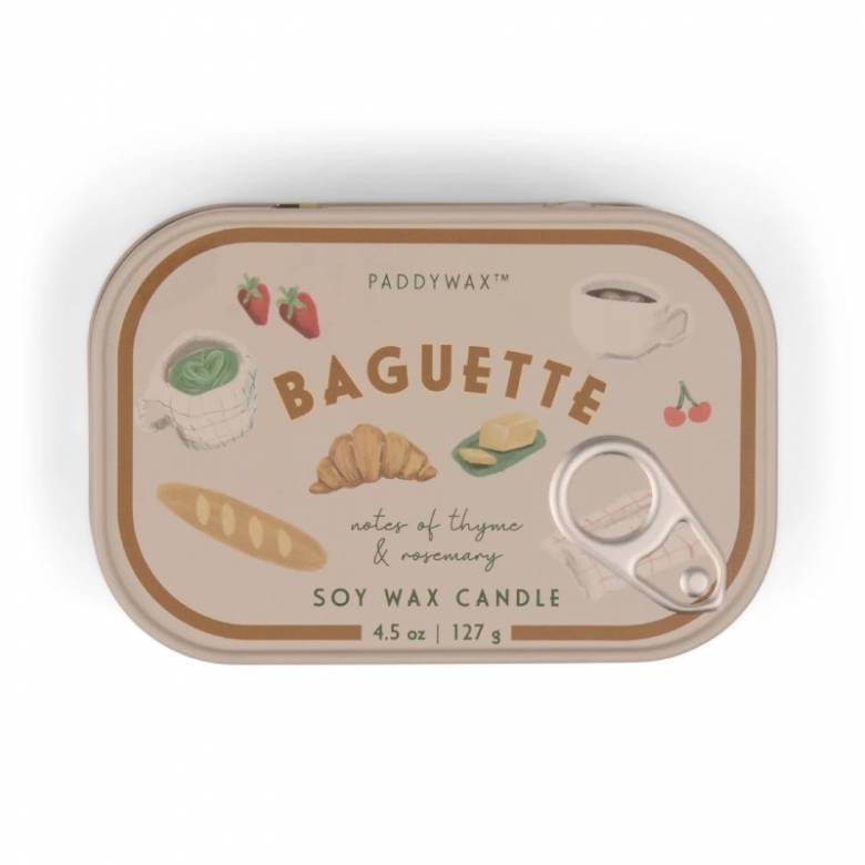 Bistro Candle In A Tin - French Baguette