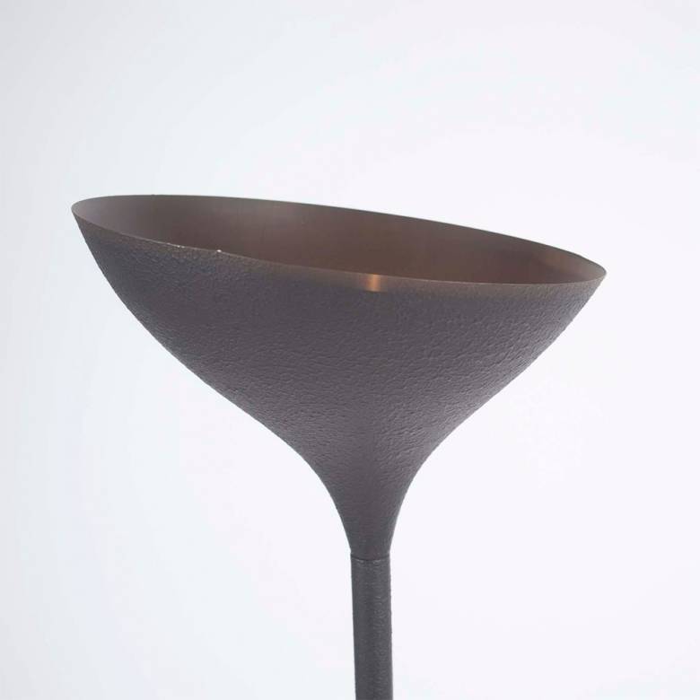 Black Metal Uplighter Floor Lamp