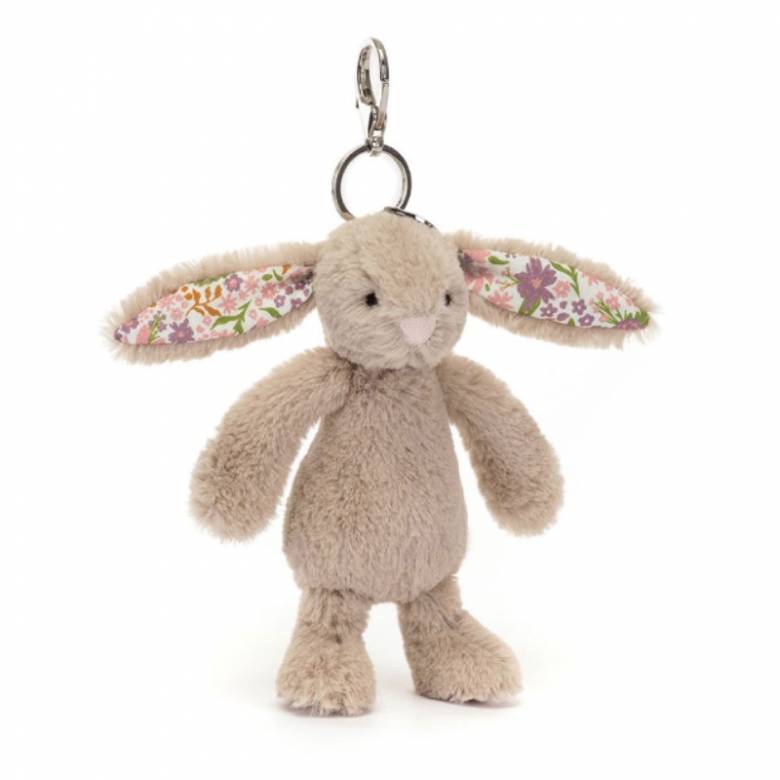 Blossom Beige Bunny 'Petal' Bag Charm By Jellycat 1+