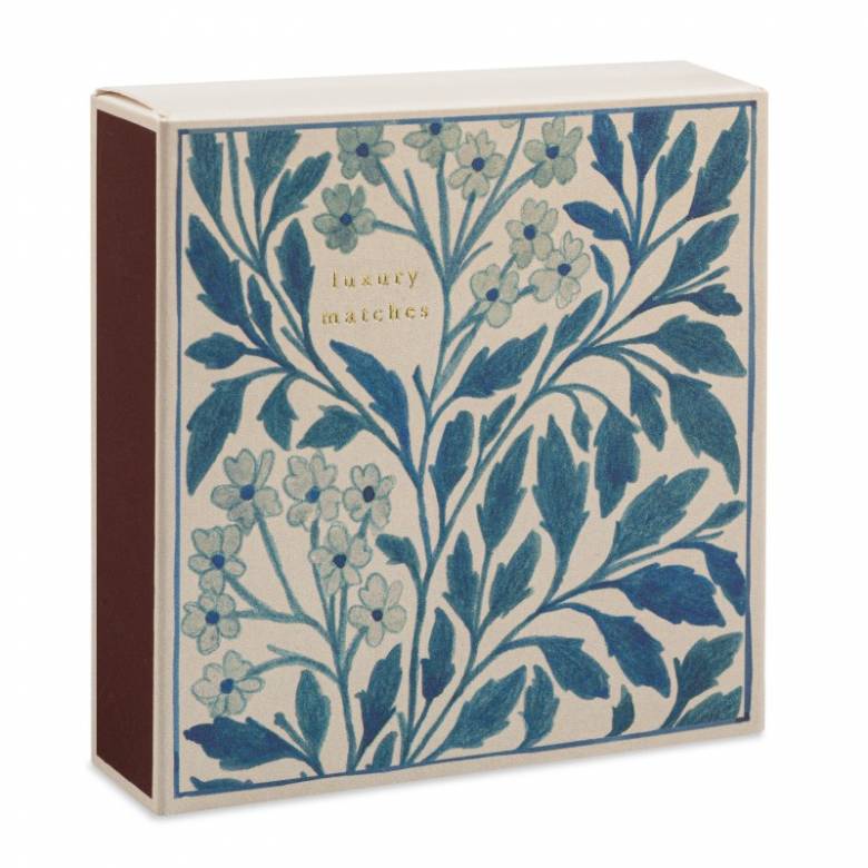 Blue Floral - Square Box Of Safety Matches