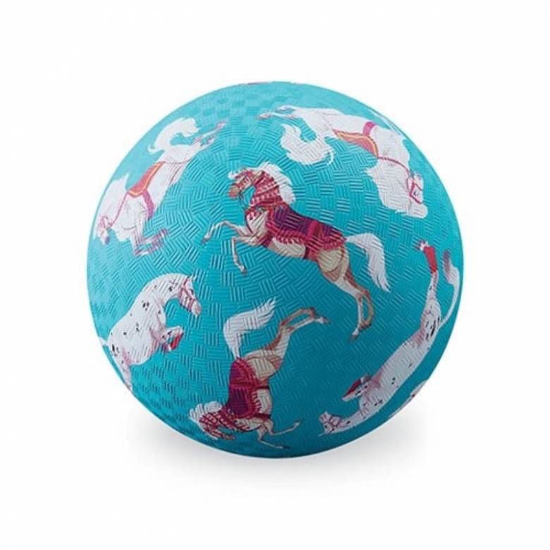 Blue Horses - Large Rubber Picture Ball 18cm