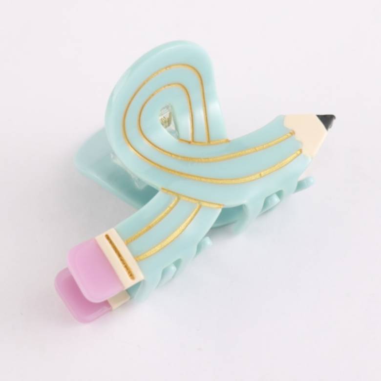 Blue Pencil - Large Single Claw Hair Clip