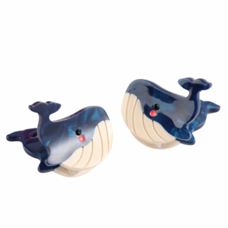 Blue Whale - Pair Of Claw Hair Clips