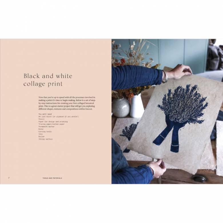 Botanical Block Printing By Rosanna Morris - Hardback Book