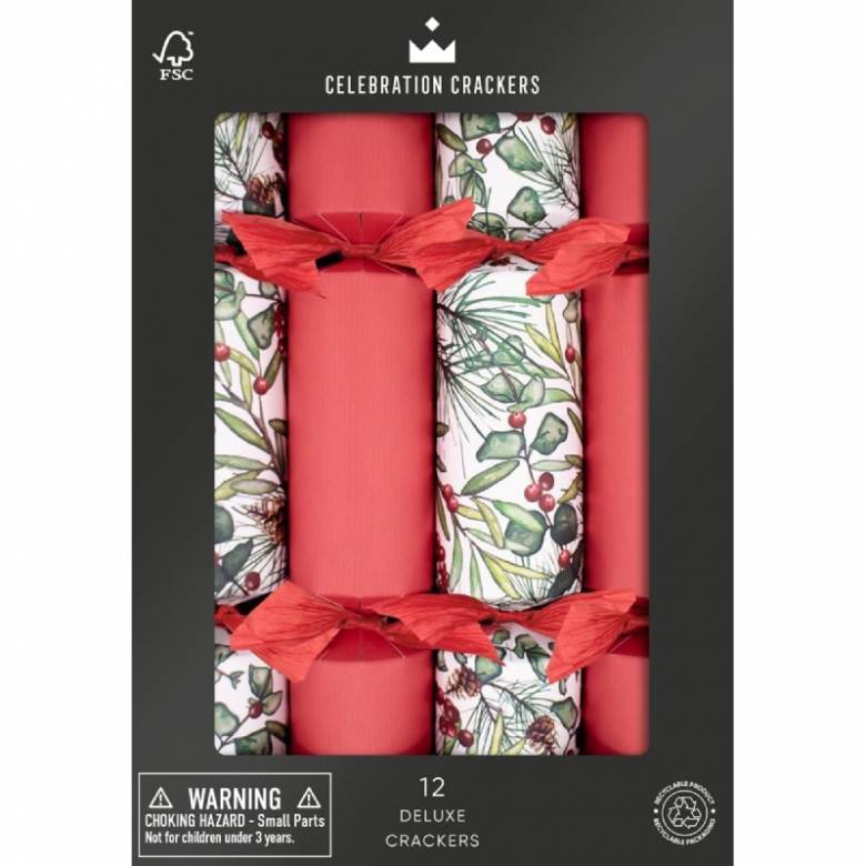 Box Of 12 Christmas Sprig Christmas Crackers