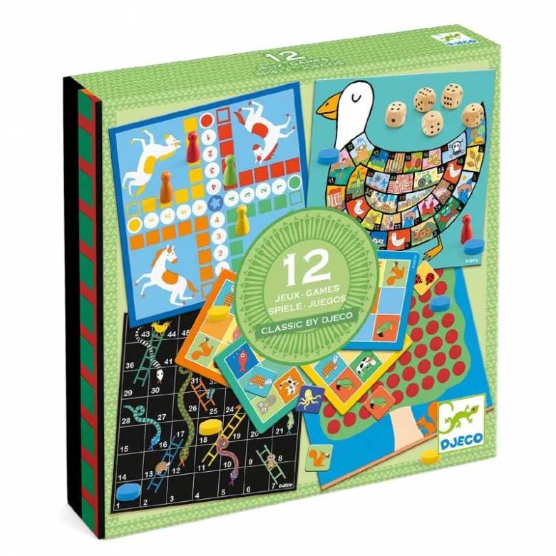 Box of 12 Classic Games by Djeco 4+