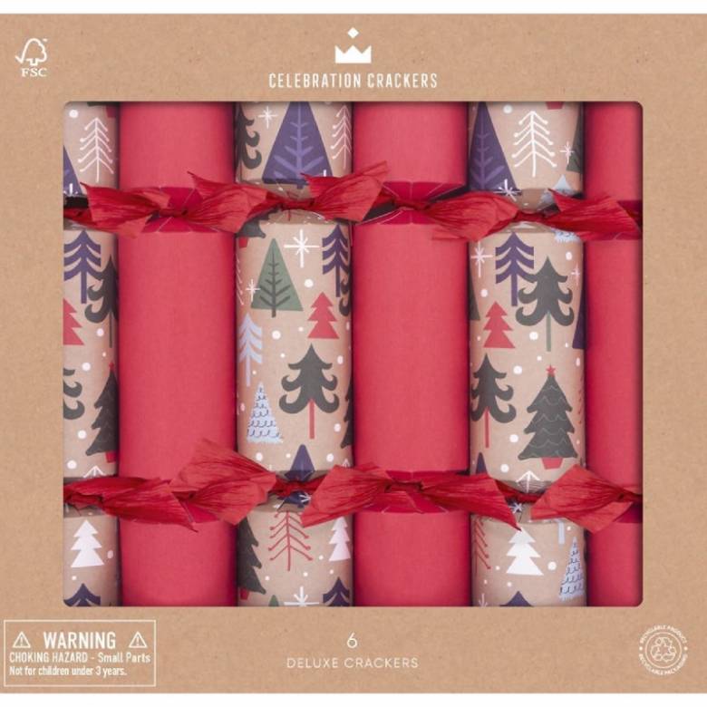 Box Of 6 Christmas Forest Christmas Crackers