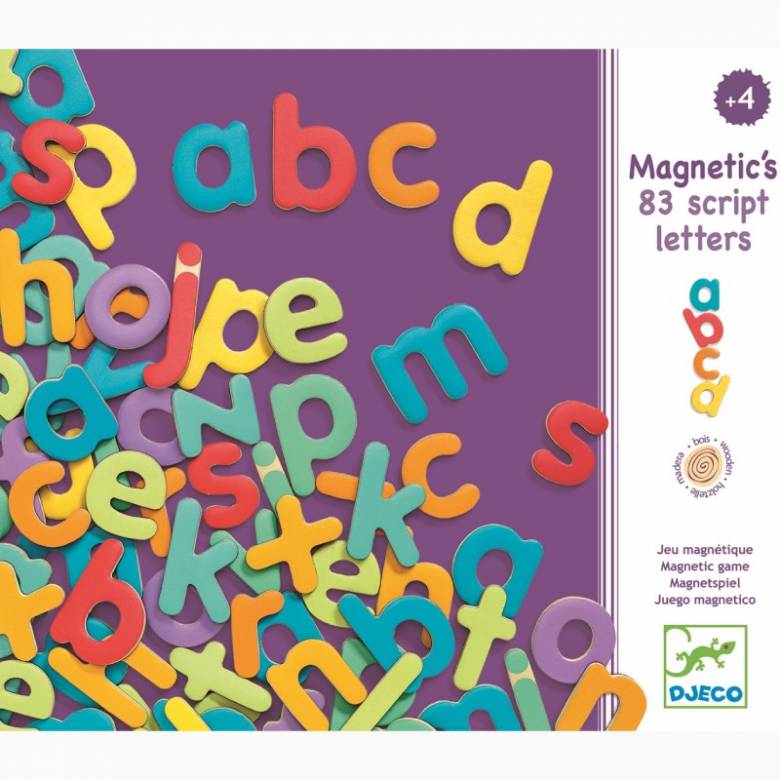 Box Of 83 Magnetic Lower Case Letters By Djeco 4+