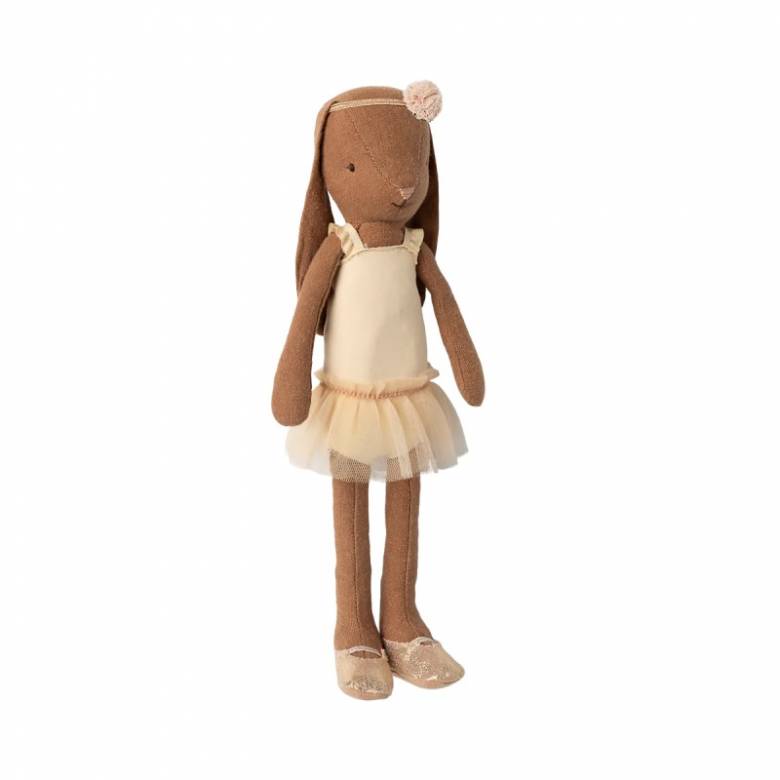 Brown Bunny In Cream Ballet Suit Size 2 Soft Toy By Maileg 0+