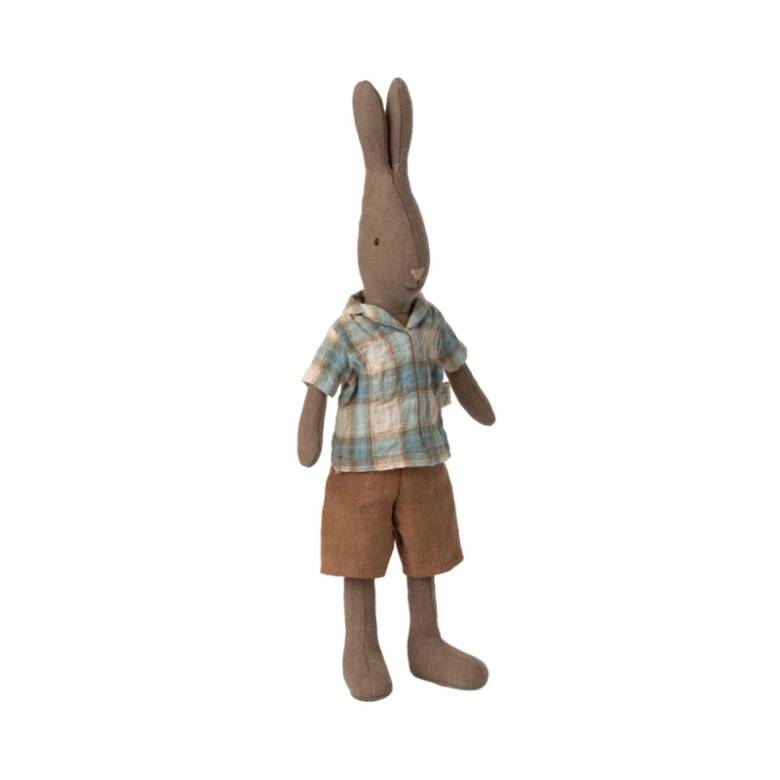 Brown Rabbit In Shirt & Shorts Size 2 Soft Toy By Maileg 0+
