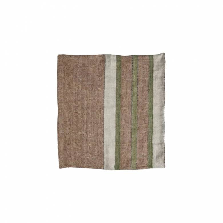 Set Of 4 Brunello Striped Linen Napkins