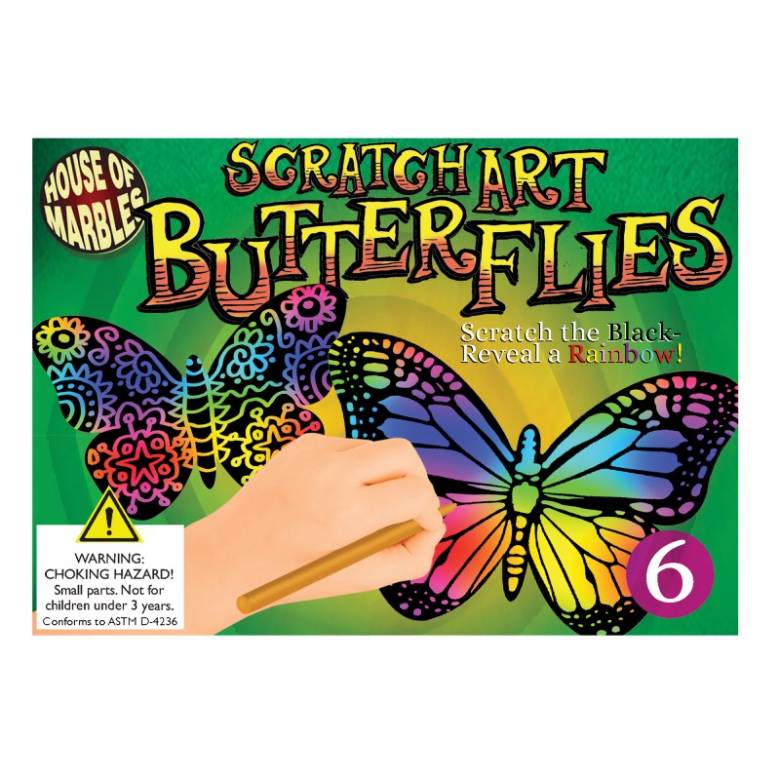 Butterflies Scratch Art Set 3+