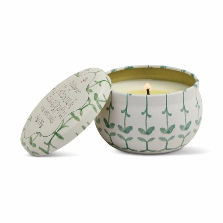 Candle In Round Printed Tin - Verbena & Lemongrass 56g