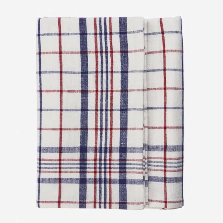Checked Table Cloth In Red, White & Blue