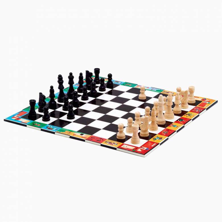 Chess And Draughts Game In Suitcase By Djeco