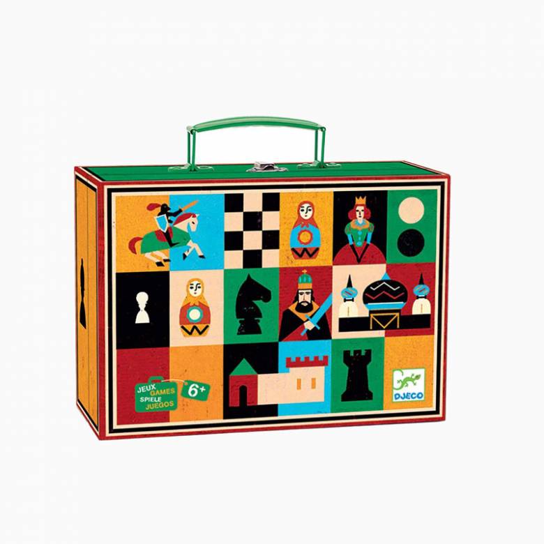 Chess And Draughts Game In Suitcase By Djeco