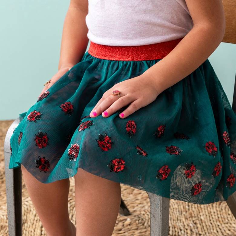 Children's Blue Ladybird Skirt 3+