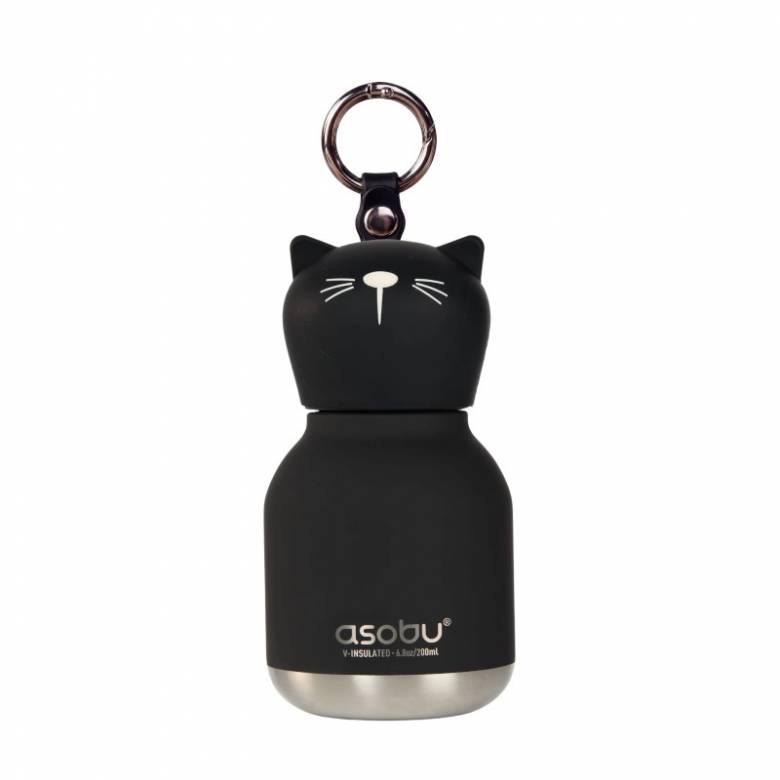 Children's Mini Water Bottle - Black Cat