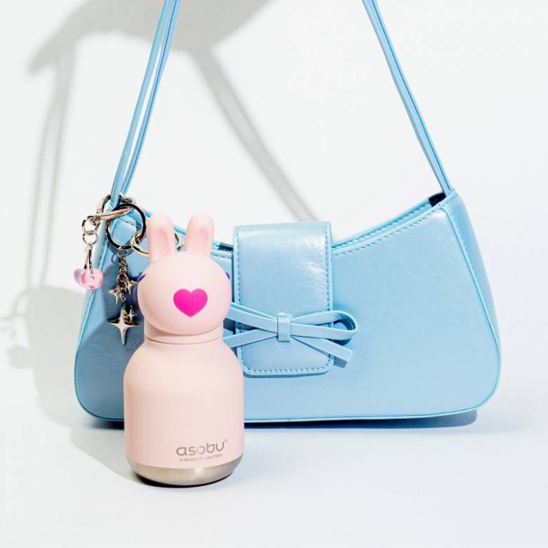Children's Mini Water Bottle - Pink Bunny Rabbit