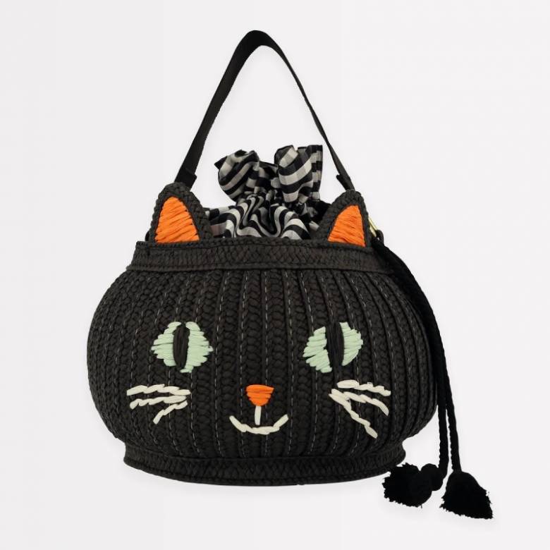 Children's Trick Or Treat Cat Basket Bag 4+