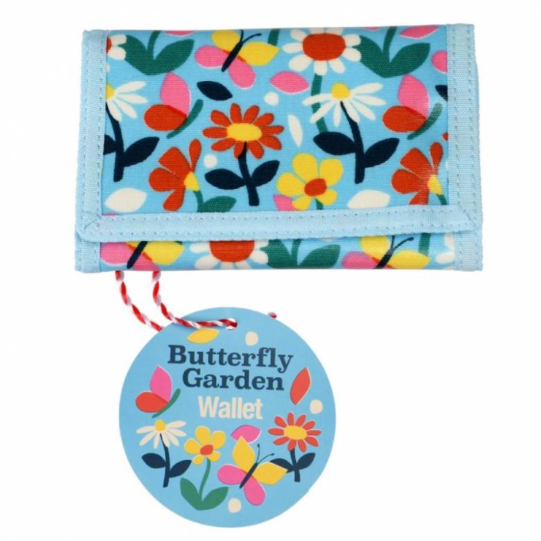 Children's Wallet In Butterfly Garden Print