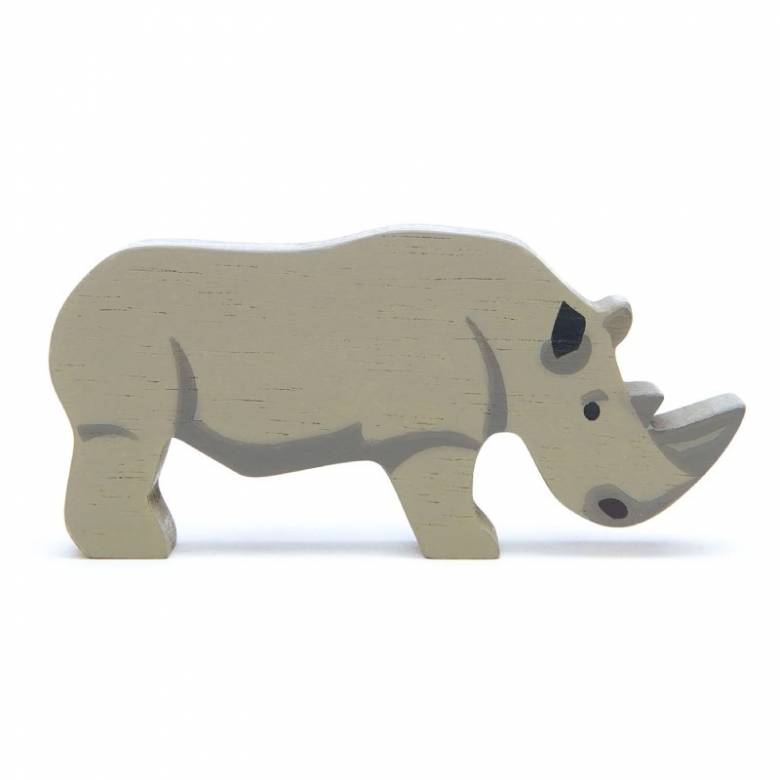 Chunky Wooden Rhinoceros Figure 3+