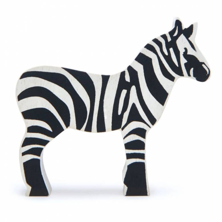 Chunky Wooden Zebra Figure 3+