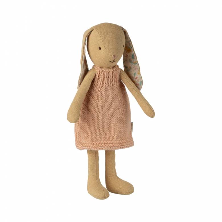 Yellow Bunny With Knitted Dress Size 1 Soft Toy By Maileg 0+