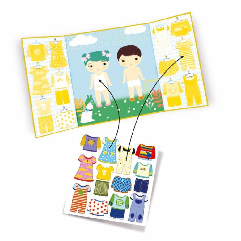 Clothes - Create With Stickers Craft Kit By Djeco 18m+