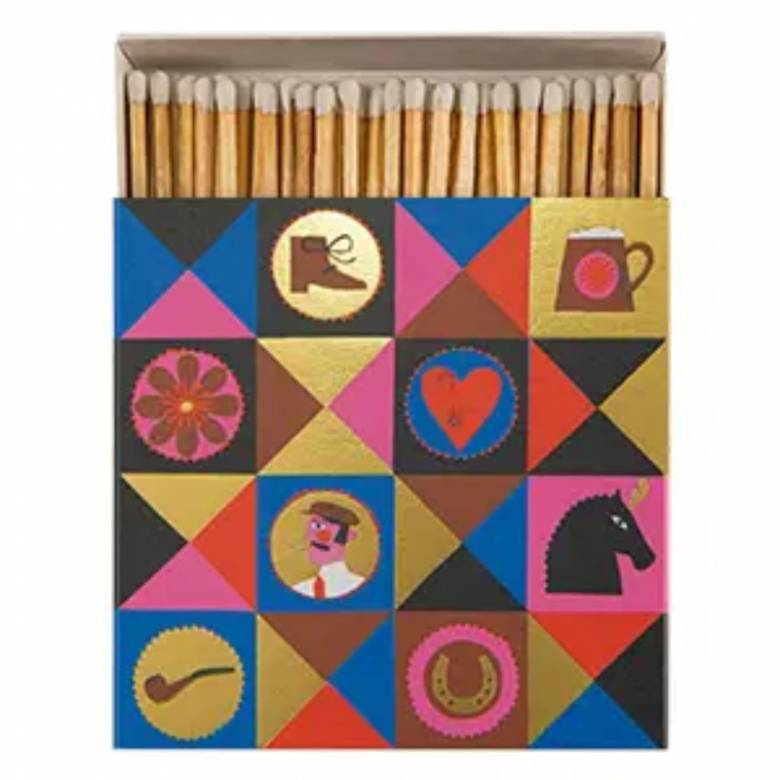 Colourful Gentleman - Square Box Of Safety Matches