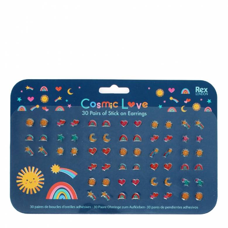 Cosmic Love Set Of Stick-On Earrings