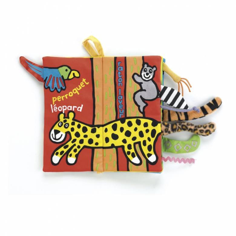 Coucou Jungle French Language Soft Fabric Book By Jellycat