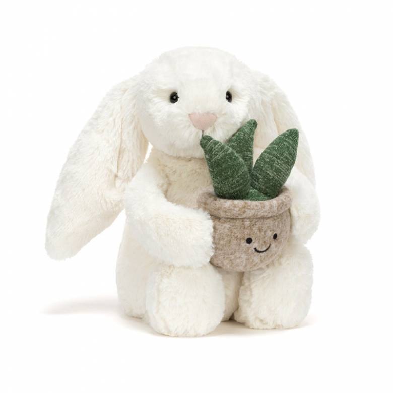Cream Bunny With Plant Soft Toy By Jellycat 0+