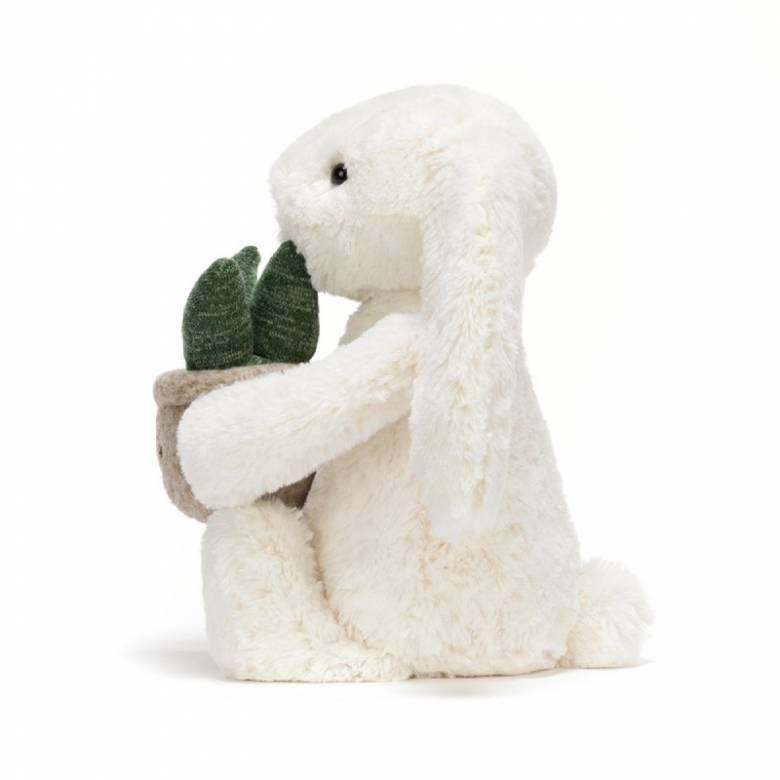 Cream Bunny With Plant Soft Toy By Jellycat 0+