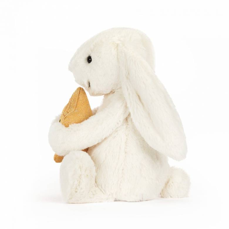 Cream Bunny With Star Soft Toy By Jellycat 0+